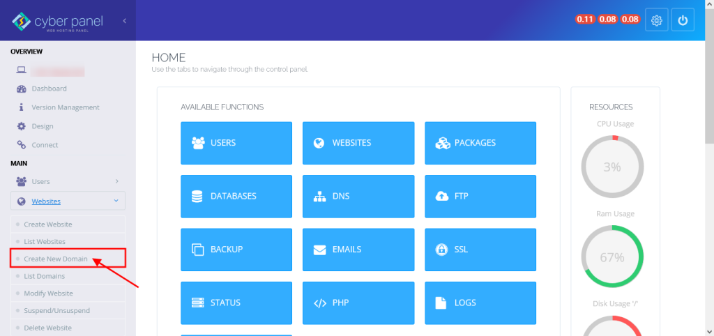 Cara Membuat Subdomain di Cyberpanel