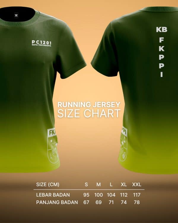 SIZE CHART KB FKPPI PC 1201 Kota Yogyakarta 2024